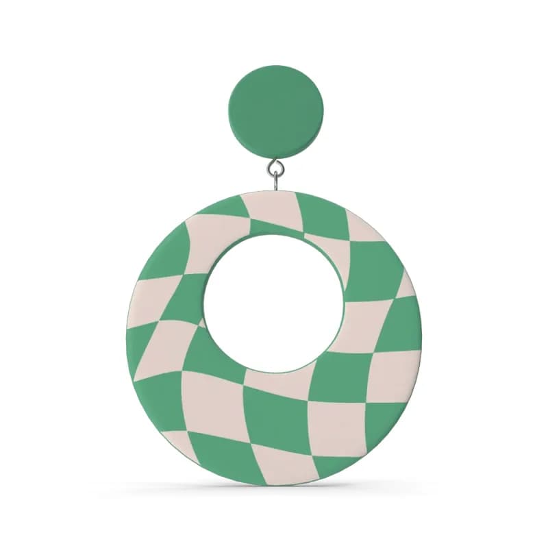 Green Oval Earring